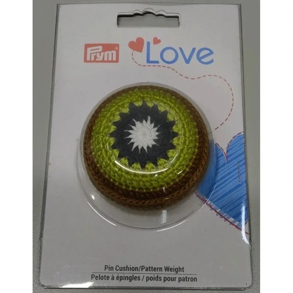 Prym Love Kiwi Pin Cushion‎ Pattern Weight Crochet Green Brown 610336
